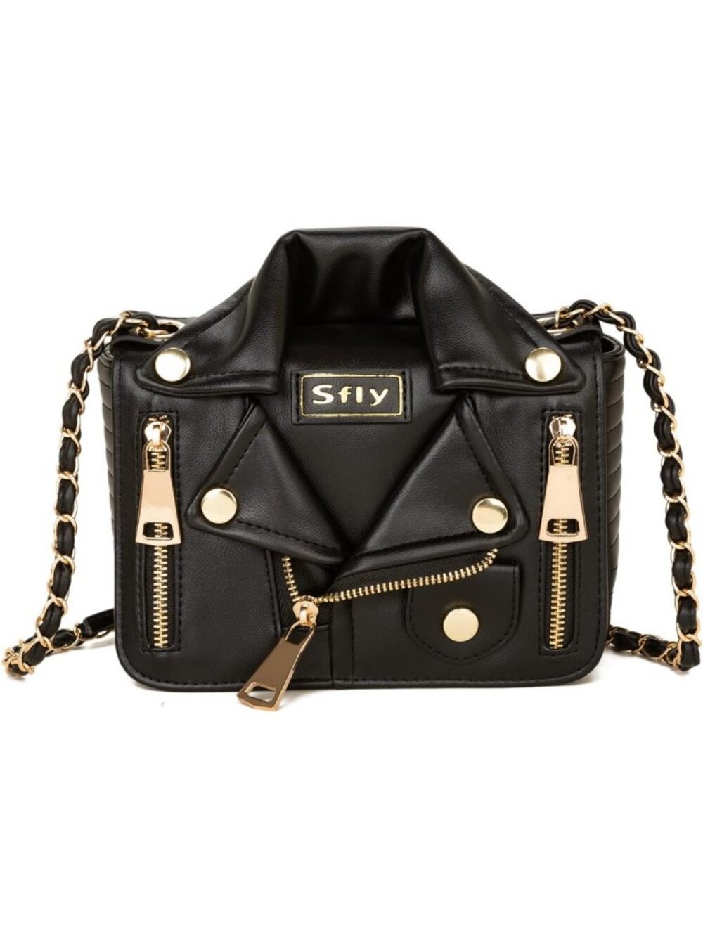 Chic Women's Leather Satchel Bag with Chain Strap | Stylish Crossbody & Evening - Picture 1 of 7